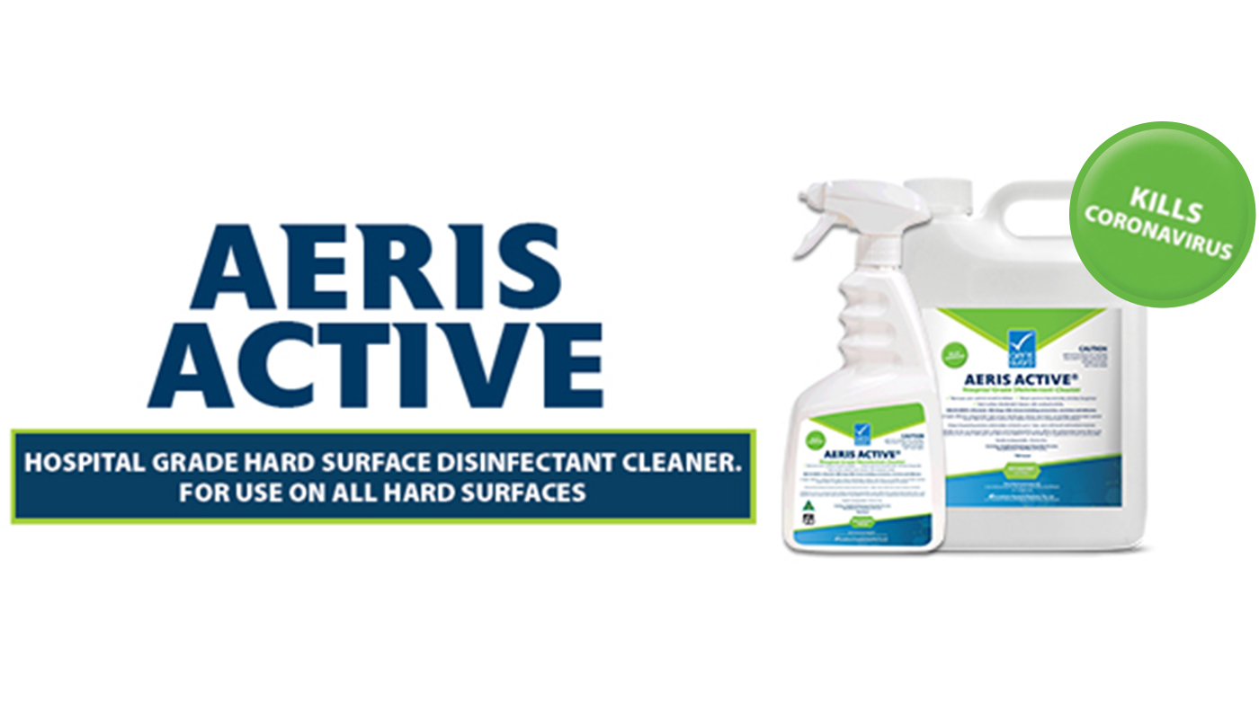 Aeris Active - a hospital grade disinfectant with proven effectiveness to kill COVID-19